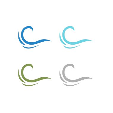 Deniz Su Dalgaları İşaret Sembolü Logosunu Beyazın üzerine İzole Etti