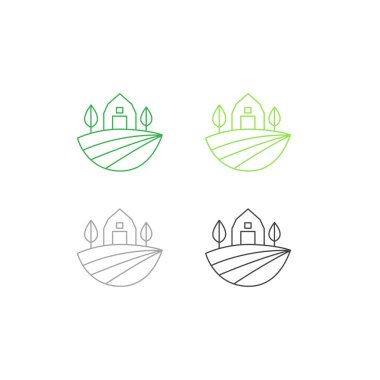 Doğal Yapraklar İşaretli Sembol Logo Vektörü Beyazda izole edildi