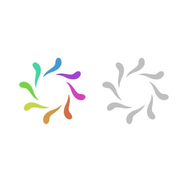 COLORFUL İNSANLARI BİR Ekip İşaret İşareti Logosu VECTOR