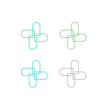 Eczane Çapraz İmza Sembol Logosu VECTOR