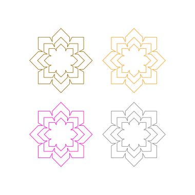 LUXURY ORNAMENTAL MANDALA İşaret Logosu VECTOR