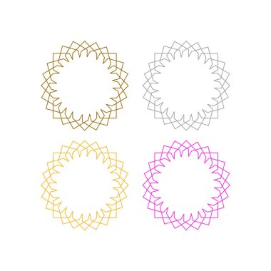 Lüks Süslü Mandalas Sembol Logo Vektörünü İmzala