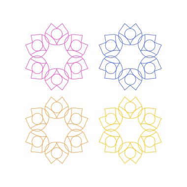 LUXURY ORNAMENTAL MANDALA İşaret Logosu VECTOR