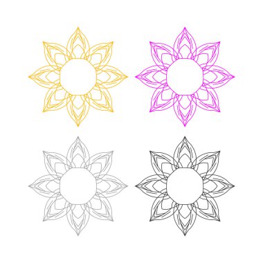 LUXURY ORNAMENTAL MANDALA İşaret Logosu VECTOR