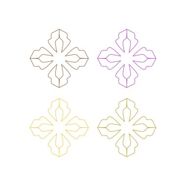 Lüks Süslü Mandalas Sembol Logo Vektörünü İmzala