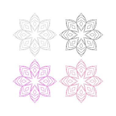 LUXURY ORNAMENTAL MANDALA İşaret Logosu VECTOR