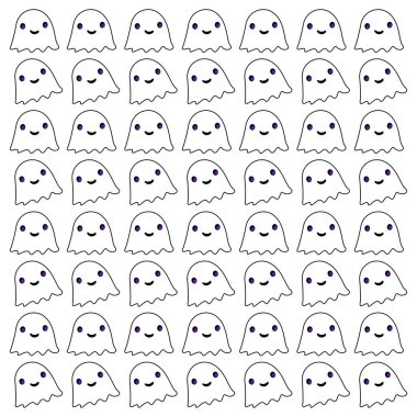 Cadılar Bayramı Hayaletleri Retro Tasarım Deseni Doku Duvar Arkaplanı