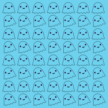 Cadılar Bayramı Hayaletleri Retro Tasarım Deseni Doku Duvar Arkaplanı