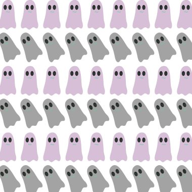 Cadılar Bayramı Renkli Retro Hayalet Desen Arkaplanı