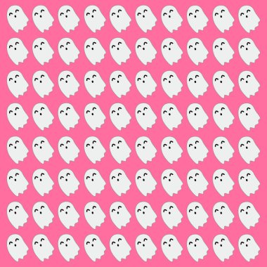 Cadılar Bayramı Renkli Retro Hayalet Desen Arkaplanı