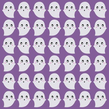 Funny Halloween Ghosts Halloween Pattern Texture Background Wallart VECTOR clipart