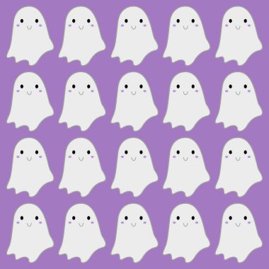 Komik Cadılar Bayramı Hayaletleri Cadılar Bayramı Desenli Arka plan Wallart VECTOR