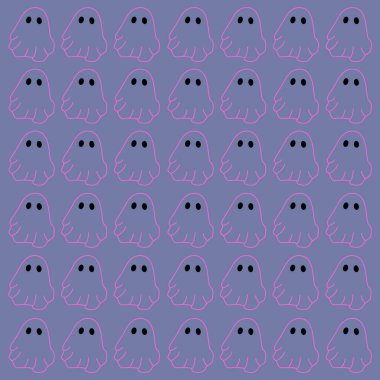 Komik Cadılar Bayramı Hayaletleri Cadılar Bayramı Desenli Arka plan Wallart VECTOR