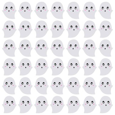 Funny Halloween Ghosts Halloween Pattern Texture Background Wallart VECTOR clipart