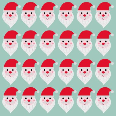 Sevimli gülüşlü Noel Babalar VINTAGE HİKAYESİ PATTERN