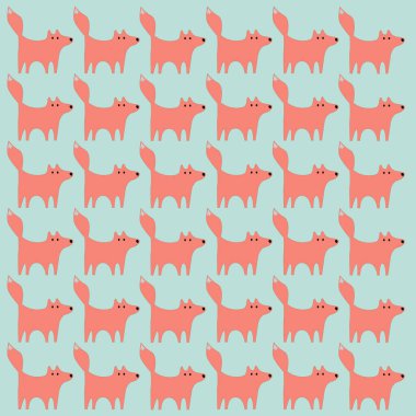CYAN XMAS DESIGN PATTERN TEXTURE 'DE kırmızı FOXS