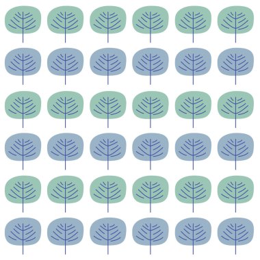 Mavili Kışın Ağacı DESİJN PATTERN TEXTure BAKASI VECTOR