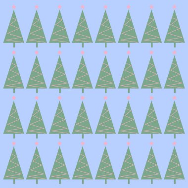 RETRO CHRISTMAS Treres DESIGN PATTERN TEXTure BÖLGESİ VECTOR