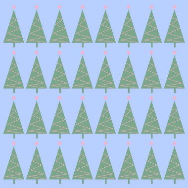 RETRO CHRISTMAS TREES DESIGN PATTERN TEXTURE BACKGROUND VECTOR clipart