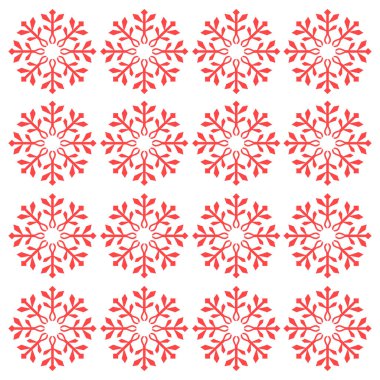 Süslü Noel Kar Taneleri Desen Döküm Arkaplan Vektörü