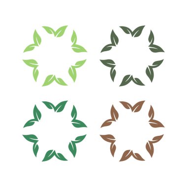 Doğal Yapraklar Eko Ürünleri Sembol Logosunu İmzalar