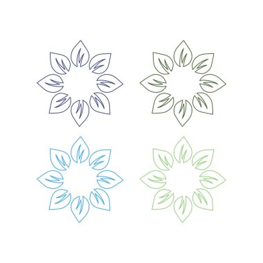 Doğal Yapraklar Eko Ürünleri Sembol Logosunu İmzalar