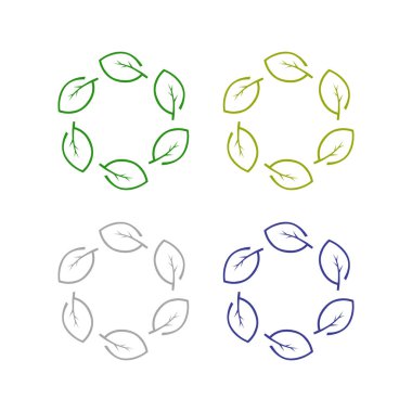 Doğal Yapraklar Eko Ürünleri Sembol Logosunu İmzalar