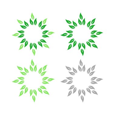 Doğal Yapraklar Eko Ürünleri Sembol Logosunu İmzalar