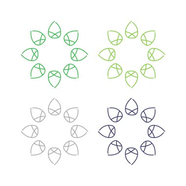 Doğal Yapraklar Eko Ürünleri Sembol Logosunu İmzalar