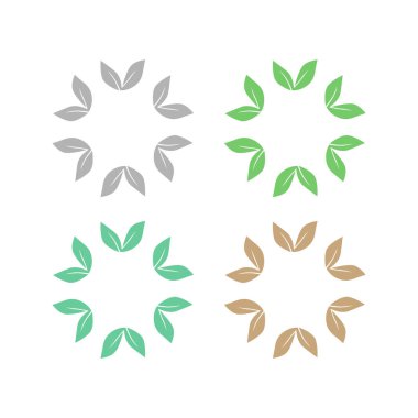 Doğal Yapraklar Eko Ürünleri Sembol Logosunu İmzalar