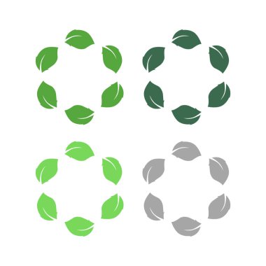 Doğal Yapraklar Eko Ürünleri Sembol Logosunu İmzalar