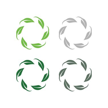 Doğal Yapraklar Eko Ürünleri Sembol Logosunu İmzalar