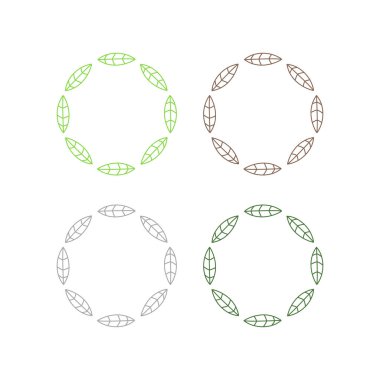 Doğal Yapraklar Eko Ürünleri Sembol Logosunu İmzalar