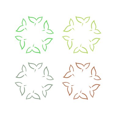 Doğal Yapraklar Eko Ürünleri Sembol Logosunu İmzalar