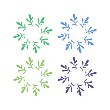 Doğal Yapraklar Eko Ürünleri Sembol Logosunu İmzalar