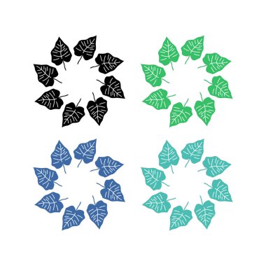 Doğal Yapraklar Eko Ürünleri Sembol Logosunu İmzalar