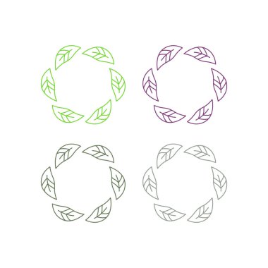 Doğal Yapraklar Eko Ürünleri Sembol Logosunu İmzalar