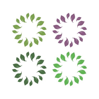 Doğal Yapraklar Eko Ürünleri Sembol Logosunu İmzalar