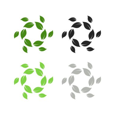 Doğal Yapraklar Eko Ürünleri Sembol Logosunu İmzalar