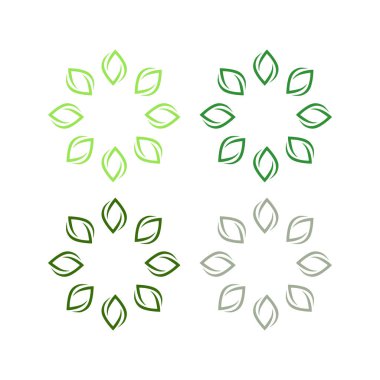 Doğal Yapraklar Eko Ürünleri Sembol Logosunu İmzalar