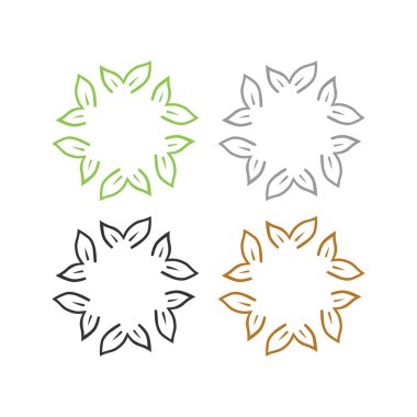 Doğal Yapraklar Eko Ürünleri Sembol Logosunu İmzalar