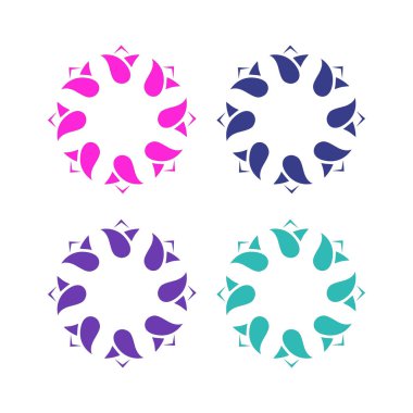 Ayurveda Spa Masaj Tatil Köyü Sembol Logo Vektörü