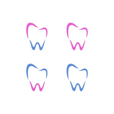 Dişçi Diş Bakımı Logosu İşaret Sembolü Beyazda izole edildi