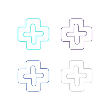 Tıbbi Çapraz İşaret Sembol Logo Vektörü