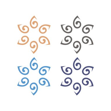 Ayurveda Spa Masaj Tatil Köyü Sembol Logo Vektörü