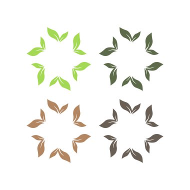 Doğal Yapraklar Eko Ürünleri Sembol Logosunu İmzalar
