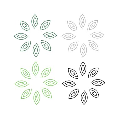 Doğal Yapraklar Eko Ürünleri Sembol Logosunu İmzalar