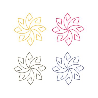 Ayurveda Spa Masaj Tatil Köyü Sembol Logo Vektörü