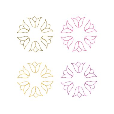 Ayurveda Spa Masaj Tatil Köyü Sembol Logo Vektörü