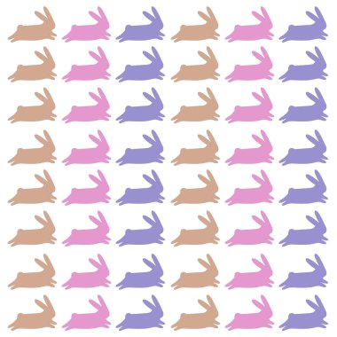 Bahar Tavşanları Bahar Tasarım Deseni Doku Vektörü